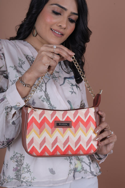 RUBIK Tidal Wave Print Sling Bag