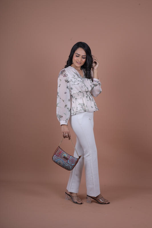 RUBIK Multicolor Mandala Print Sling Bag