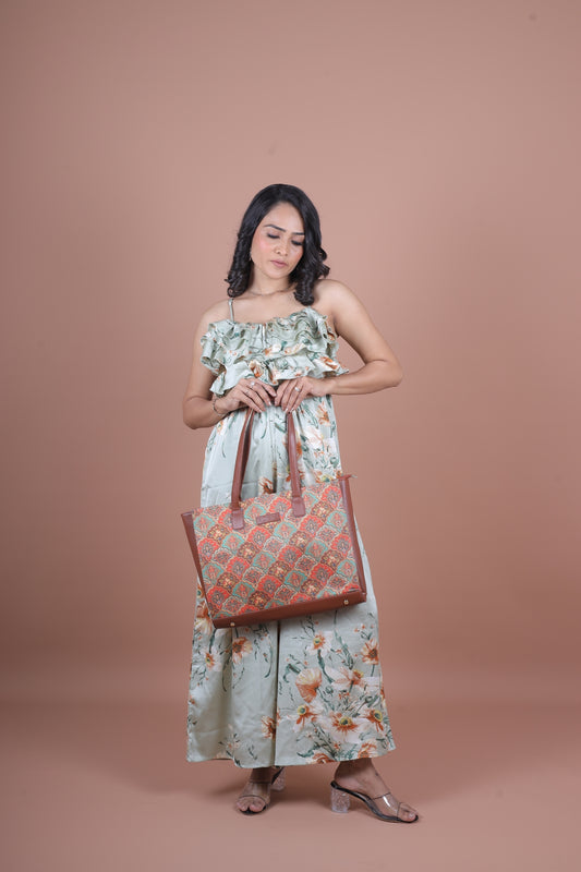 RUBIK Mughal Art Multicolor Everyday Office Bag