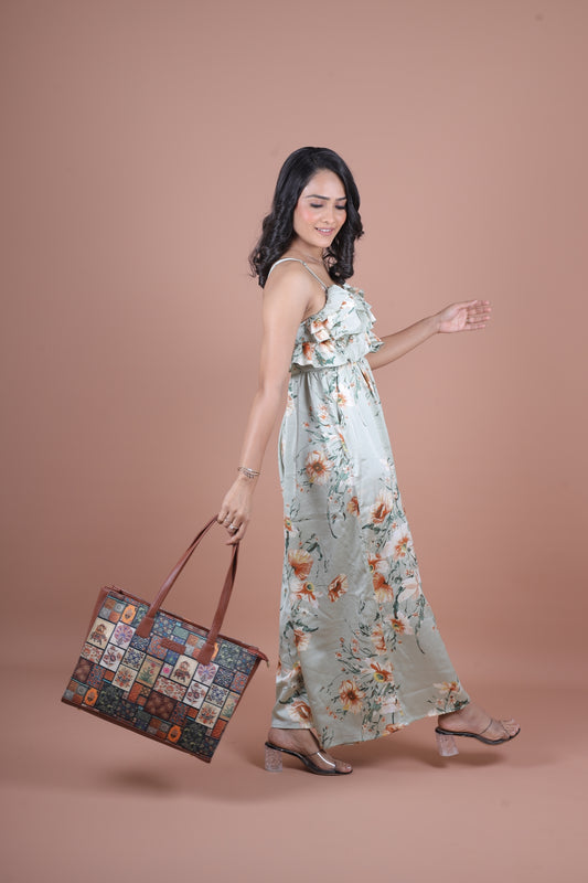 RUBIK Multicolor Floral Printed Everyday Office Bag