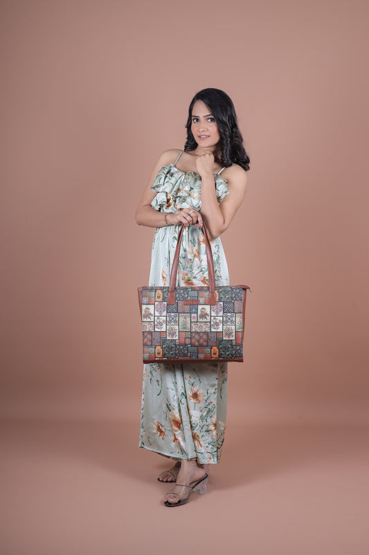 RUBIK Multicolor Floral Printed Everyday Office Bag