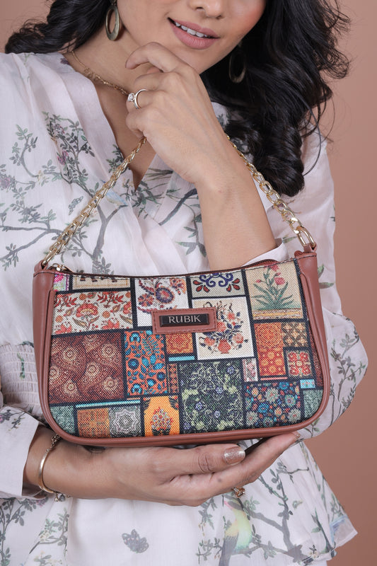 RUBIK Multicolor Floral Printed Sling Bag