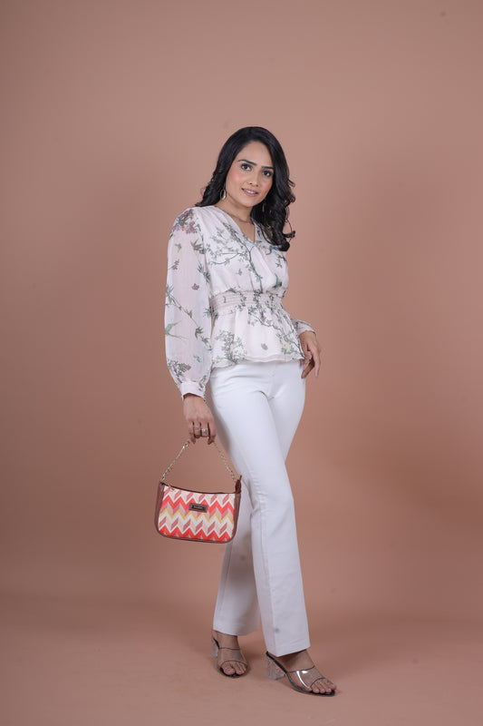 RUBIK Tidal Wave Print Sling Bag